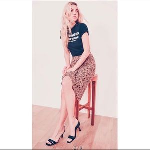 MIA Skirt - Reformation - Cheetah
